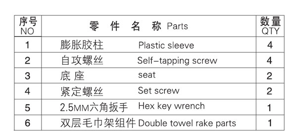 HF-26308 毛巾環零（líng）件種（zhǒng）類