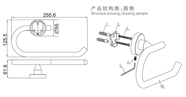 HF-92108毛巾環（huán）結構圖（tú）