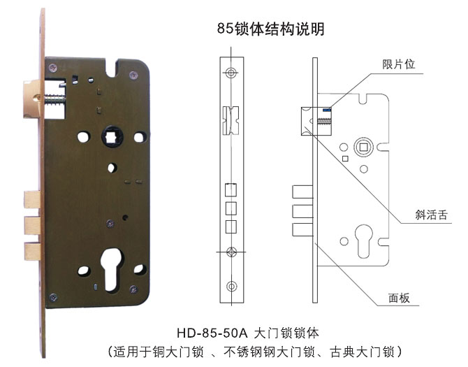 HD-85-50A大門鎖鎖（suǒ）體